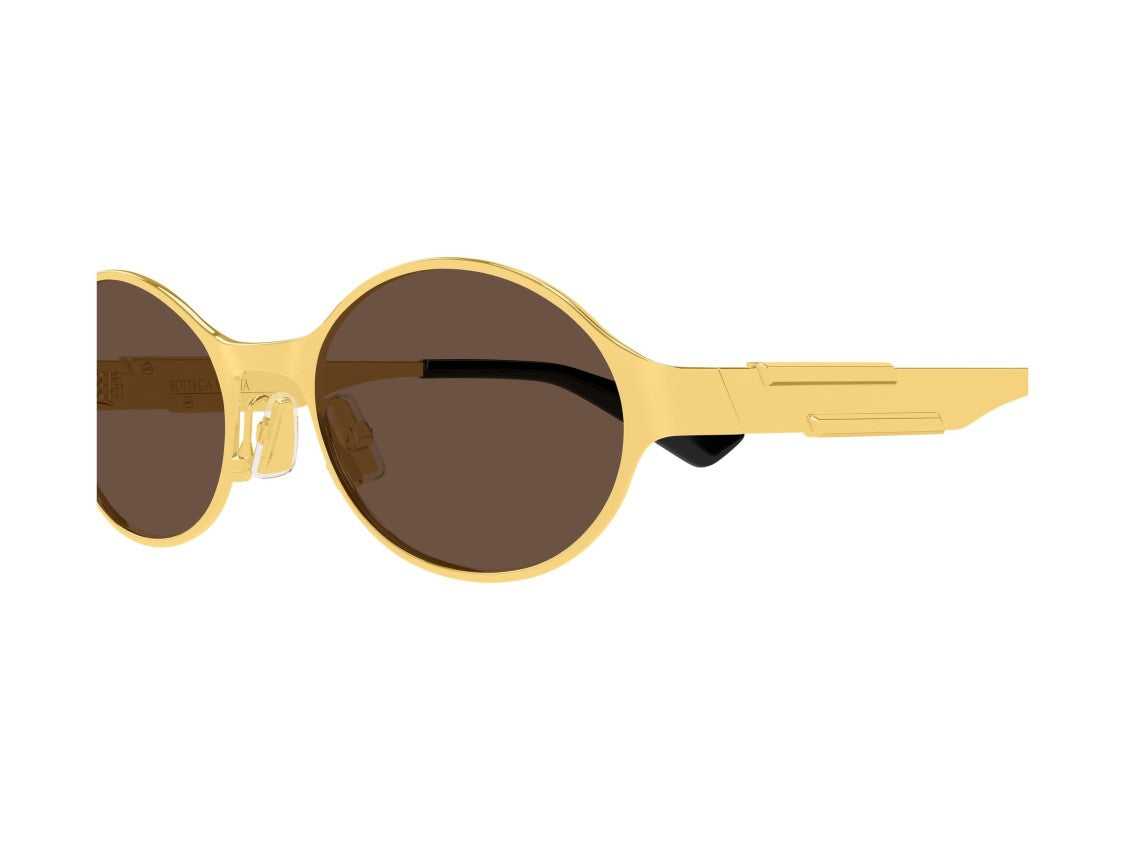 Bottega Veneta Gold Bv1456s Metal Round Sunglasses