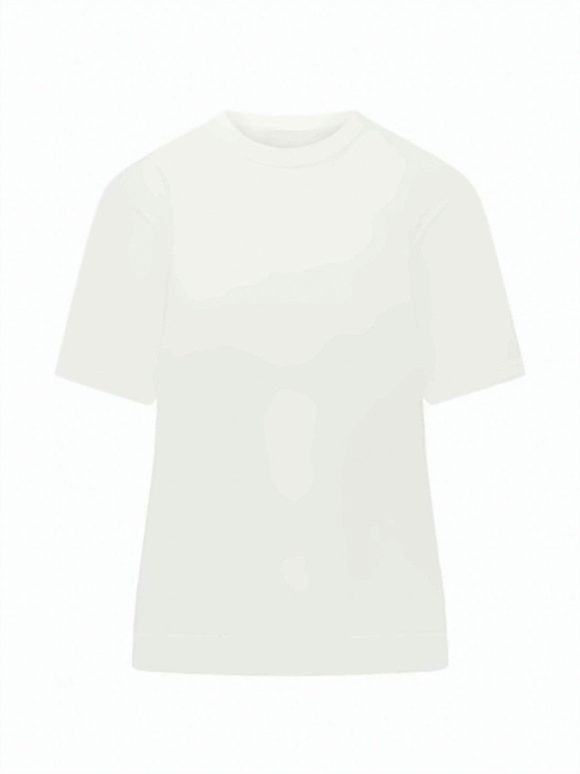 Ami Paris White Minimalistic Crew Neck Boxy T-Shirt