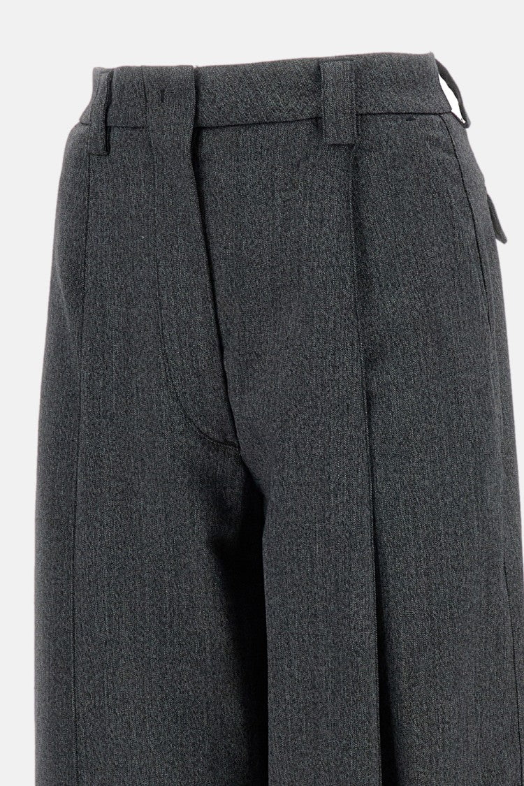 The Latest Tailored Dark Gray Wool Blend Trousers