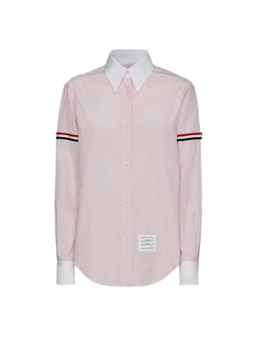 Thom Browne Tailored Pink Striped Thom Browne Shirt