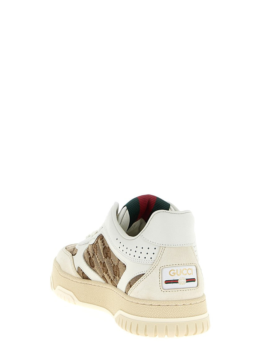 Gucci Low-Top Sneakers With Original Gg Fabric Inserts