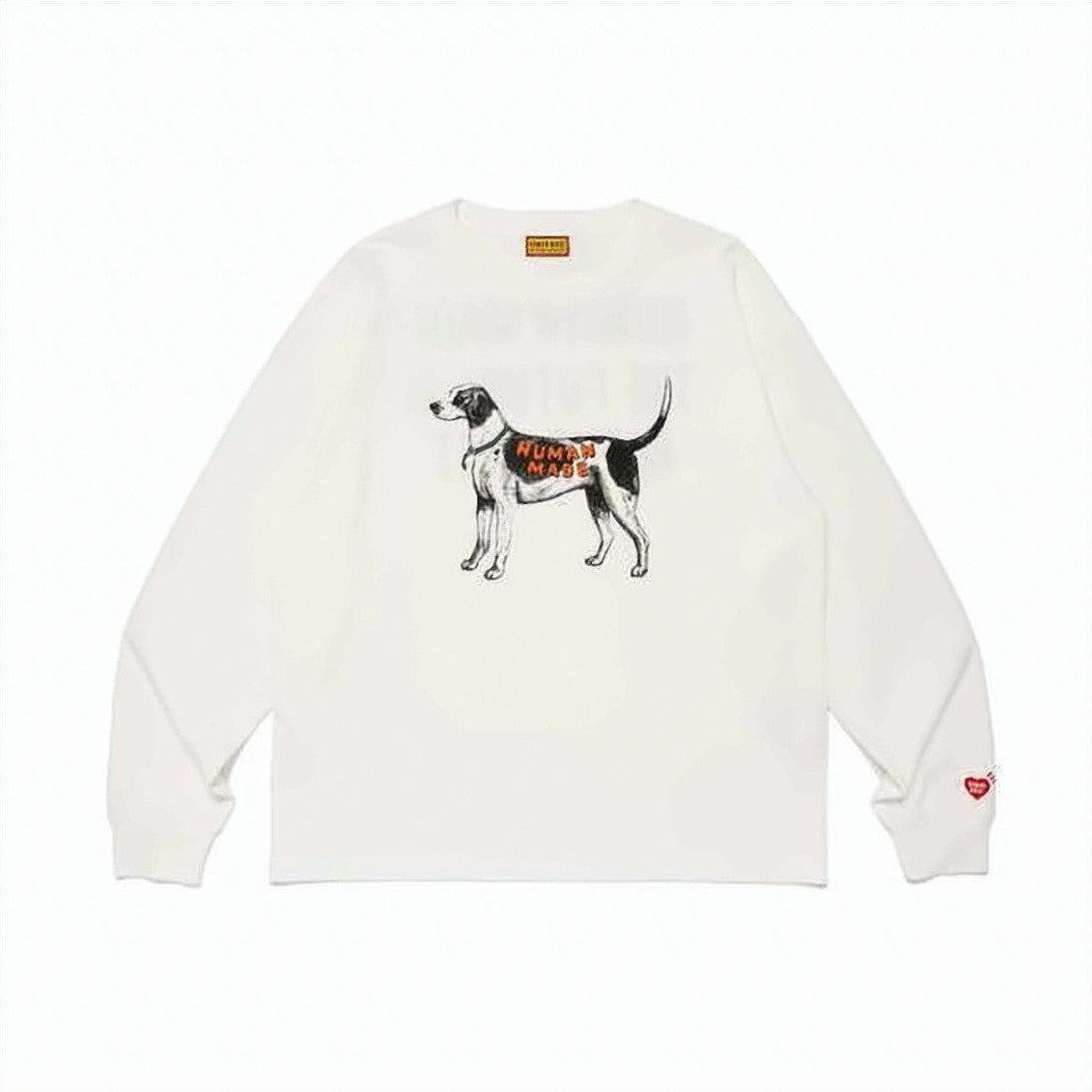 Humanmade Dog Graphic Long-Sleeve T-Shirt With Ribbed Cuffs
