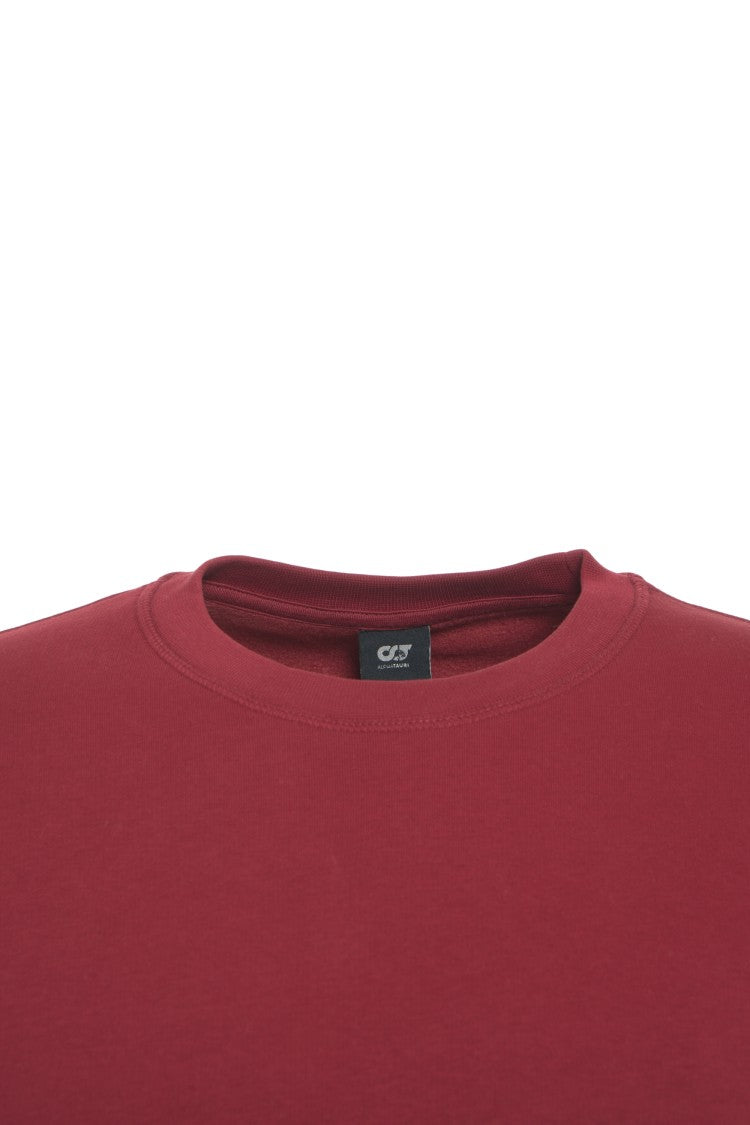 Alpha Tauri Minimalist Crew Neck Sweatshirt With Logo Patch