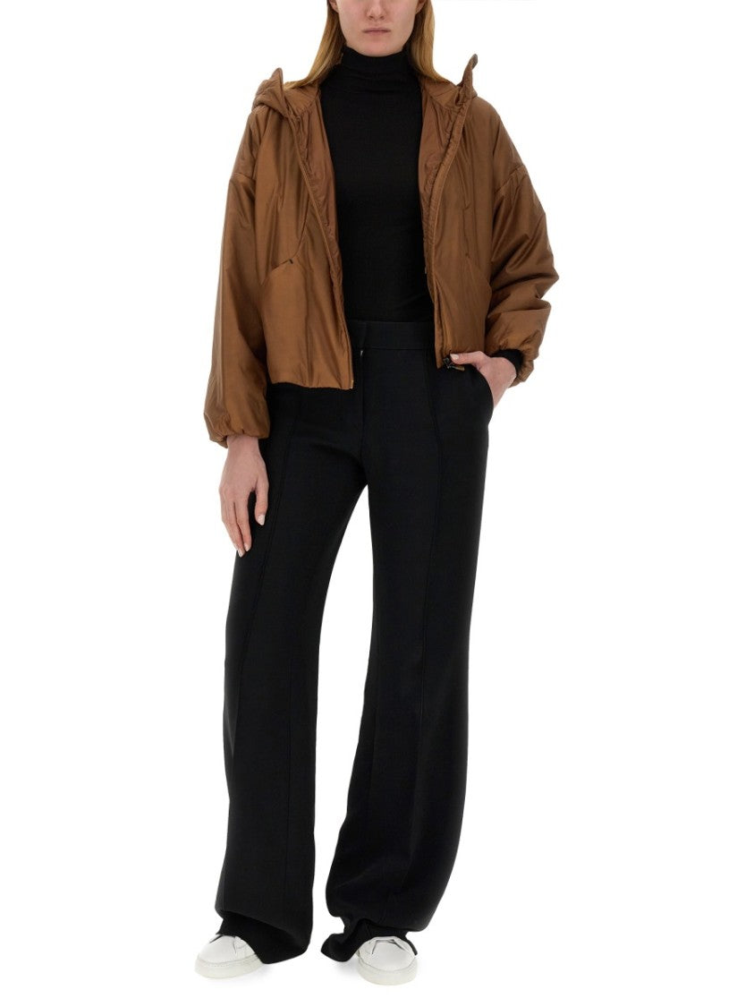 Herno Cropped Brown Nylon Jacket