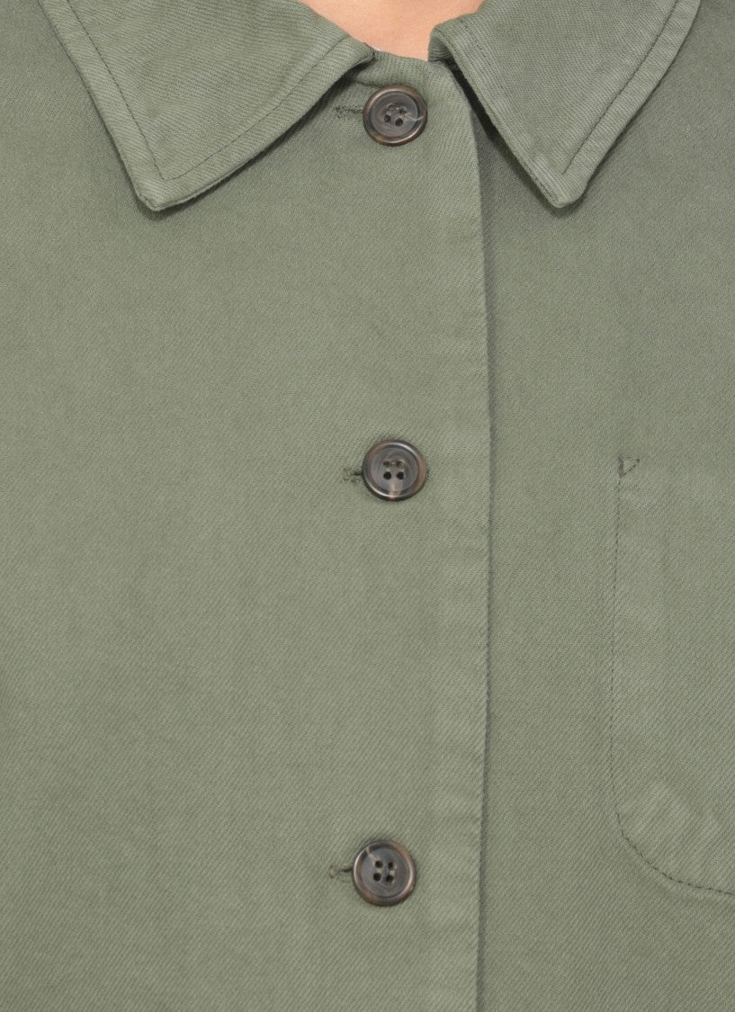 A.P.C. Textured Cotton Shirt With Classic Collar