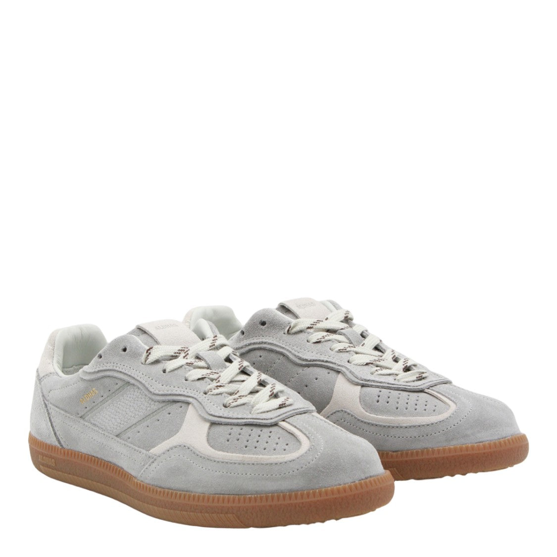 Alohas Soft Grey Suede And Mesh Sneakers