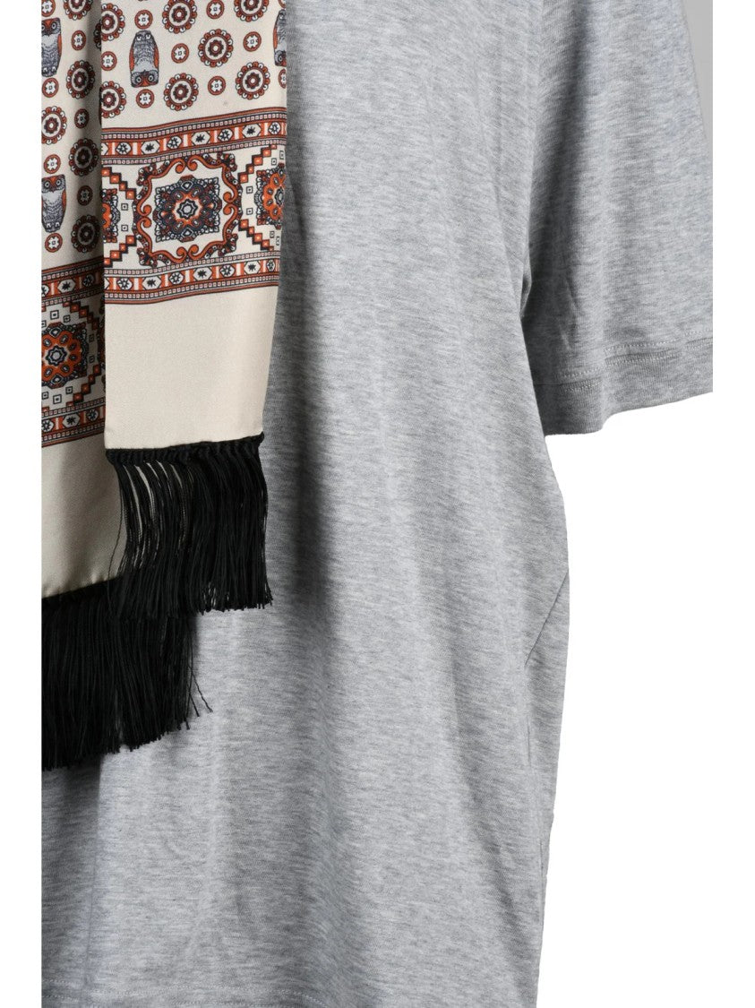 Dolce & Gabbana Grey Heather Crew Neck Cotton T-Shirt