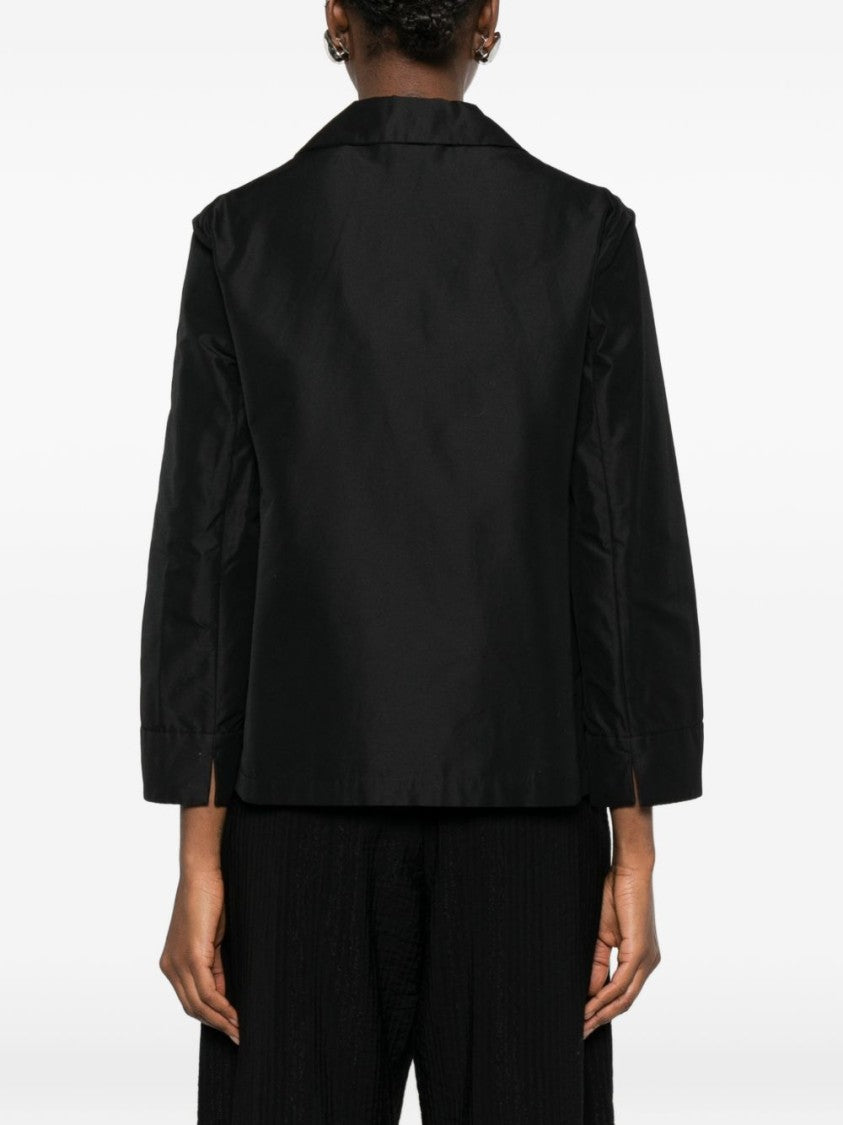 Max Mara Single-Breasted Black Jacket With Three-Button Closure