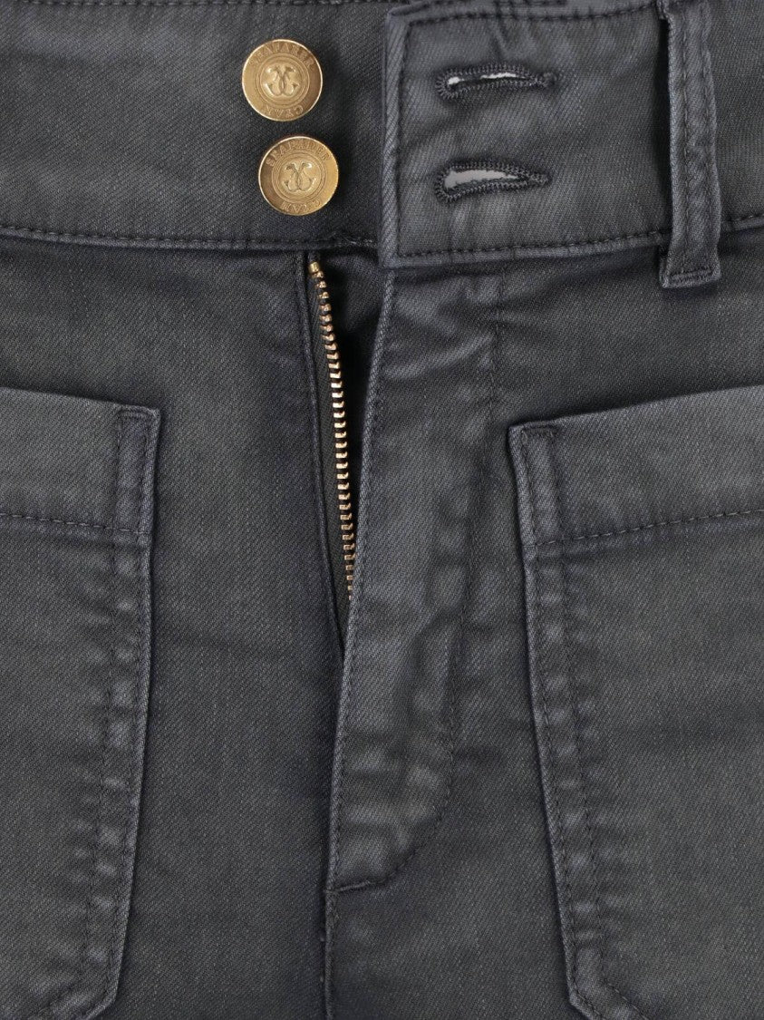 Seafarer Black Seafarer High-Waisted Flared Cotton Pants