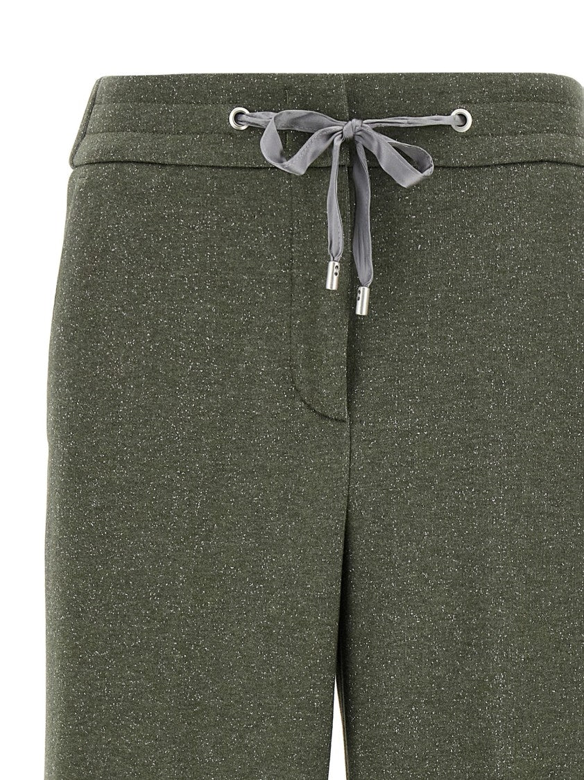 Peserico Lurex-Infused Fleece Cotton Joggers