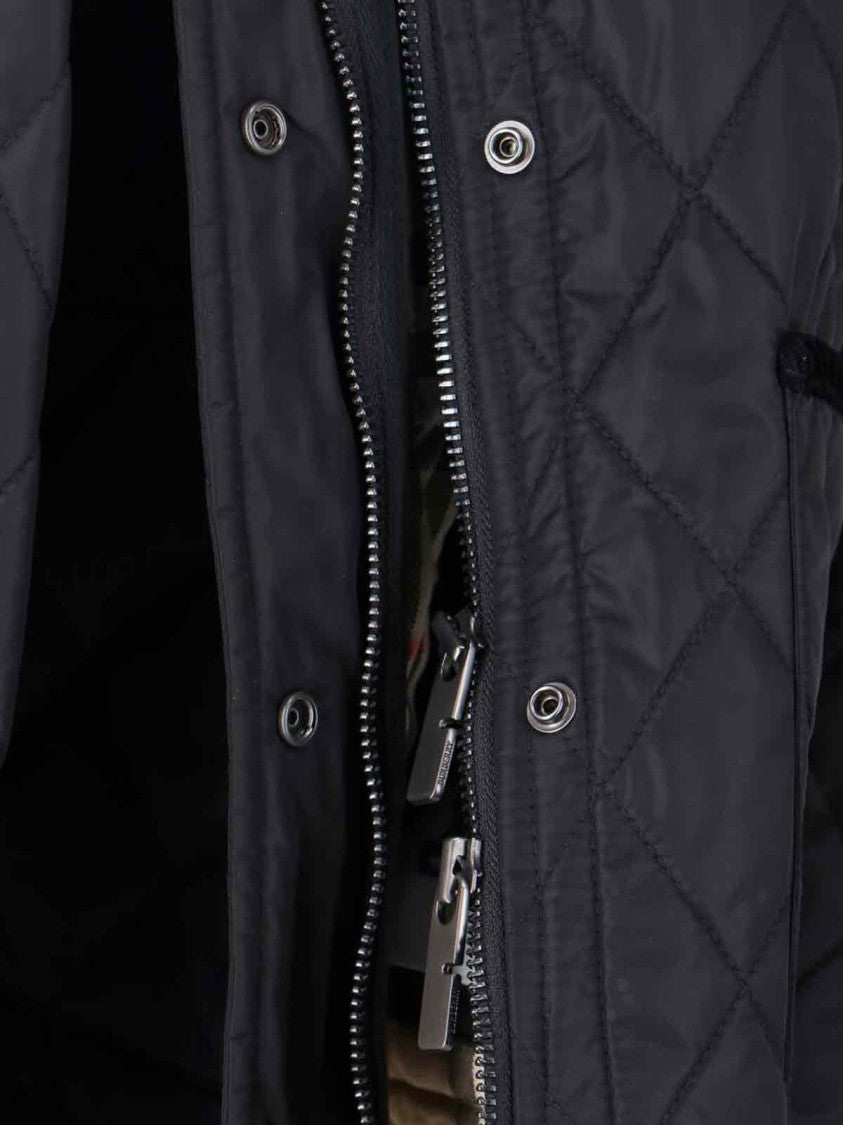Burberry Black Classic Collar Crop Jacket