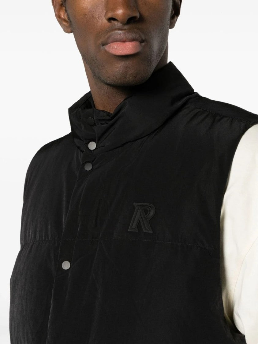 Represent Quilted Black Puffer Gilet
