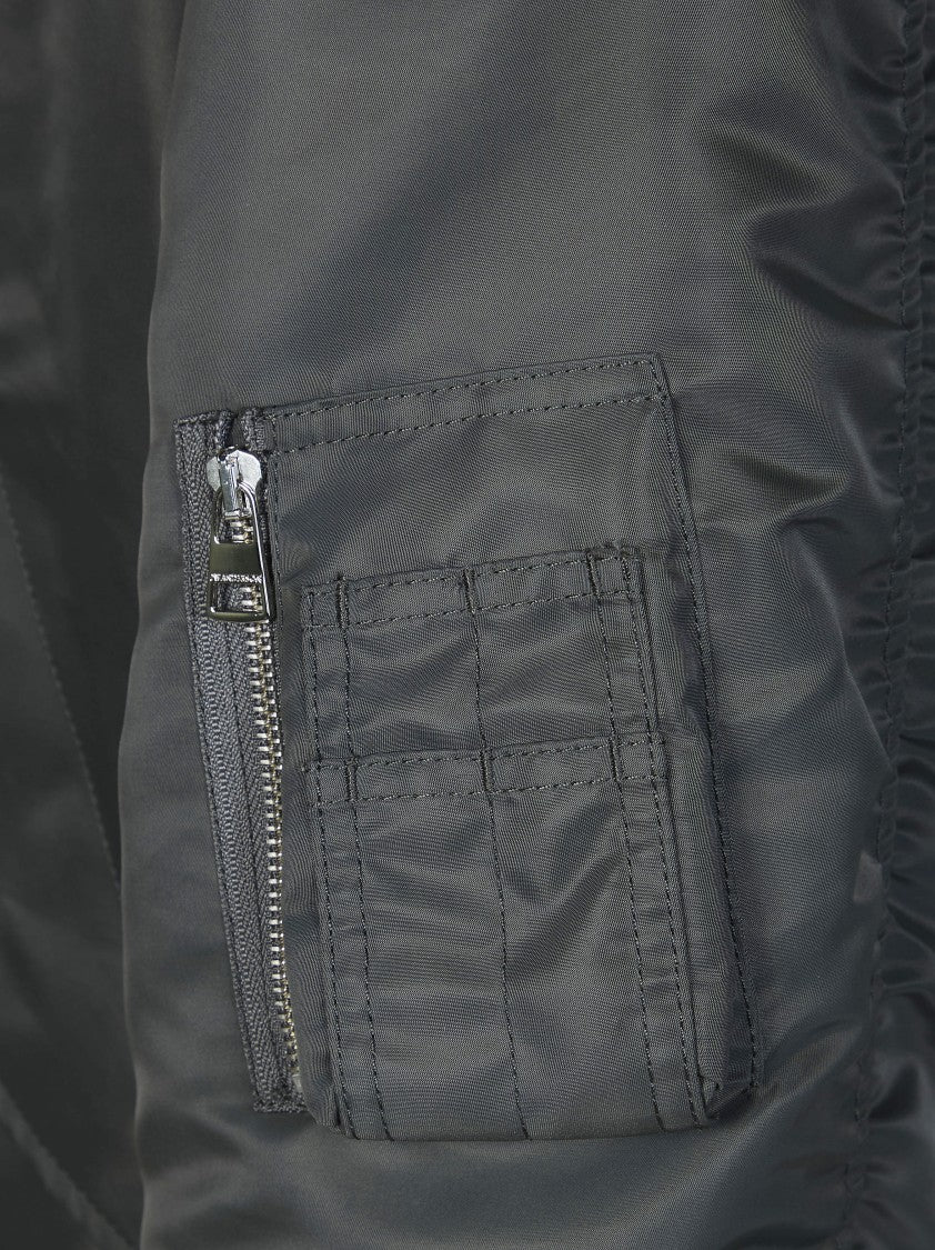 J. W. Anderson Black Nylon Shearling-Lined Hooded Bomber Jacket