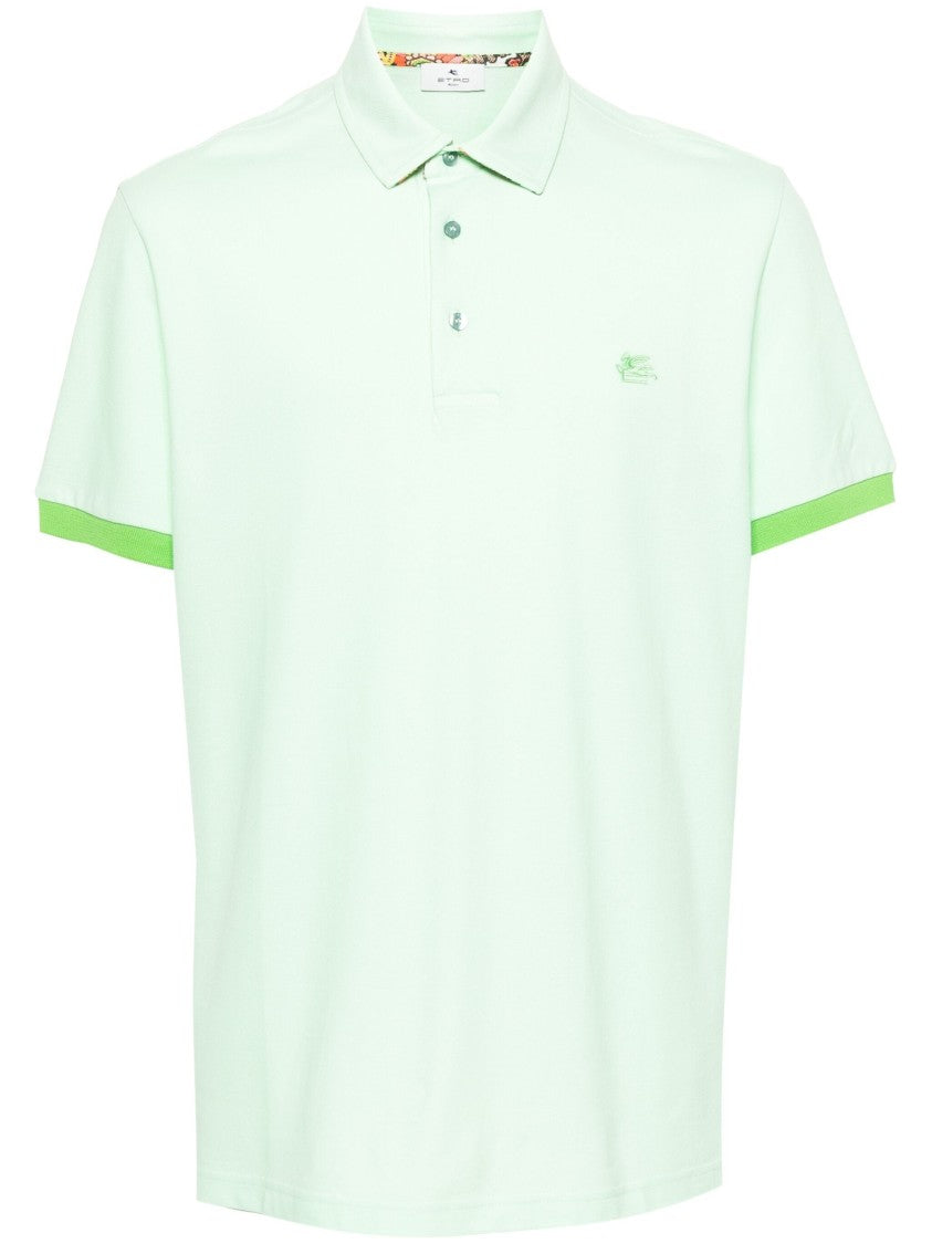 Etro Pegaso-Motif Cotton Polo Shirt