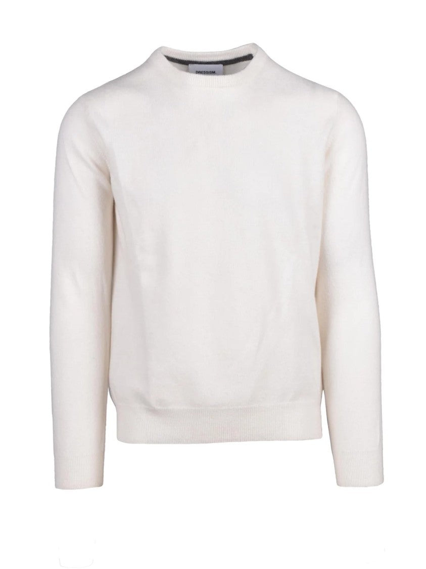 Dressism. Merino Wool Crewneck Sweater With Minimalist Design