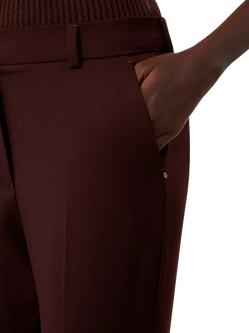 Sportmax High-Waist Pressed-Crease Flared Pants