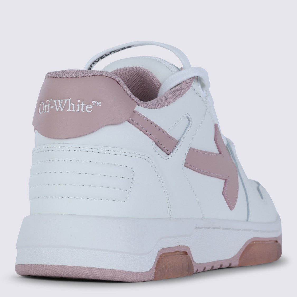 Off-White White And Pink Leather Out Of Office Sneakers