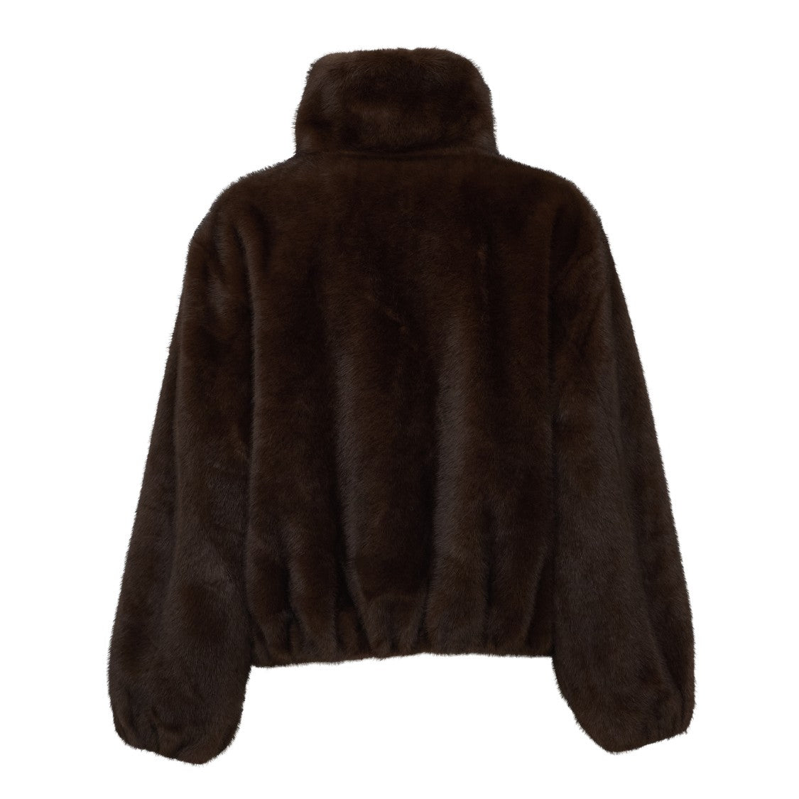 Parosh Short Two-Way Zip Faux-Fur Jacket