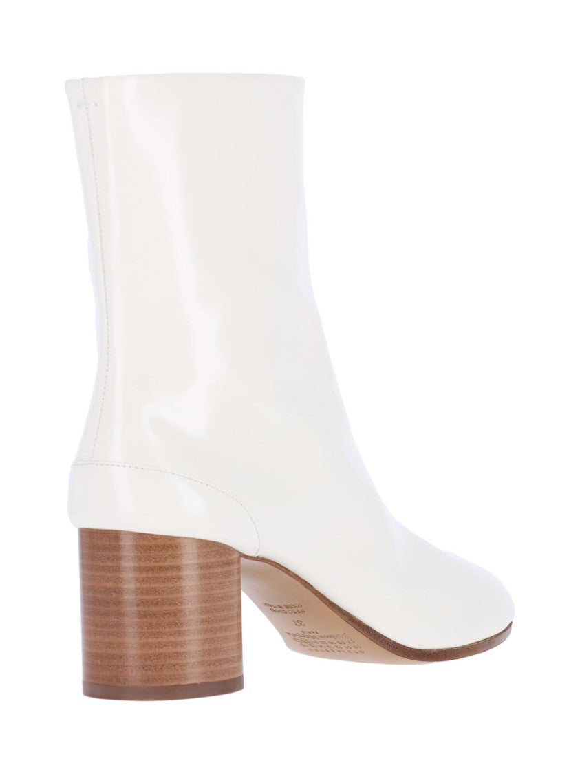 Maison Margiela White Nappa Leather Tabi Ankle Boots