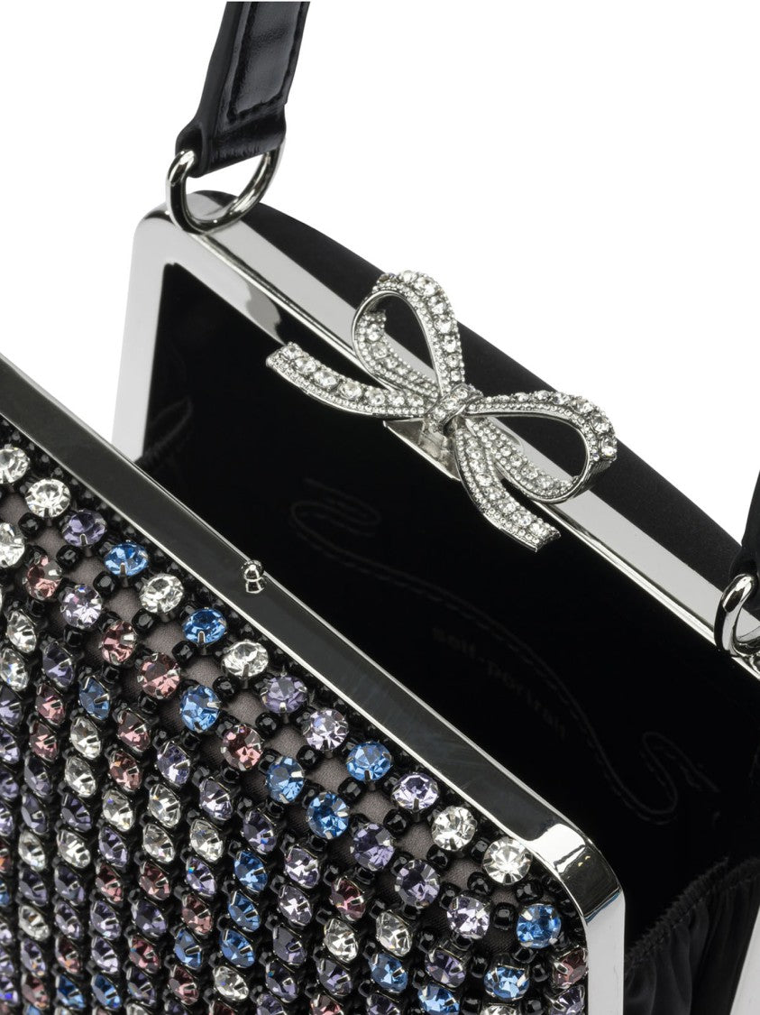 Self-Portrait Mini Multi Crystal Handbag
