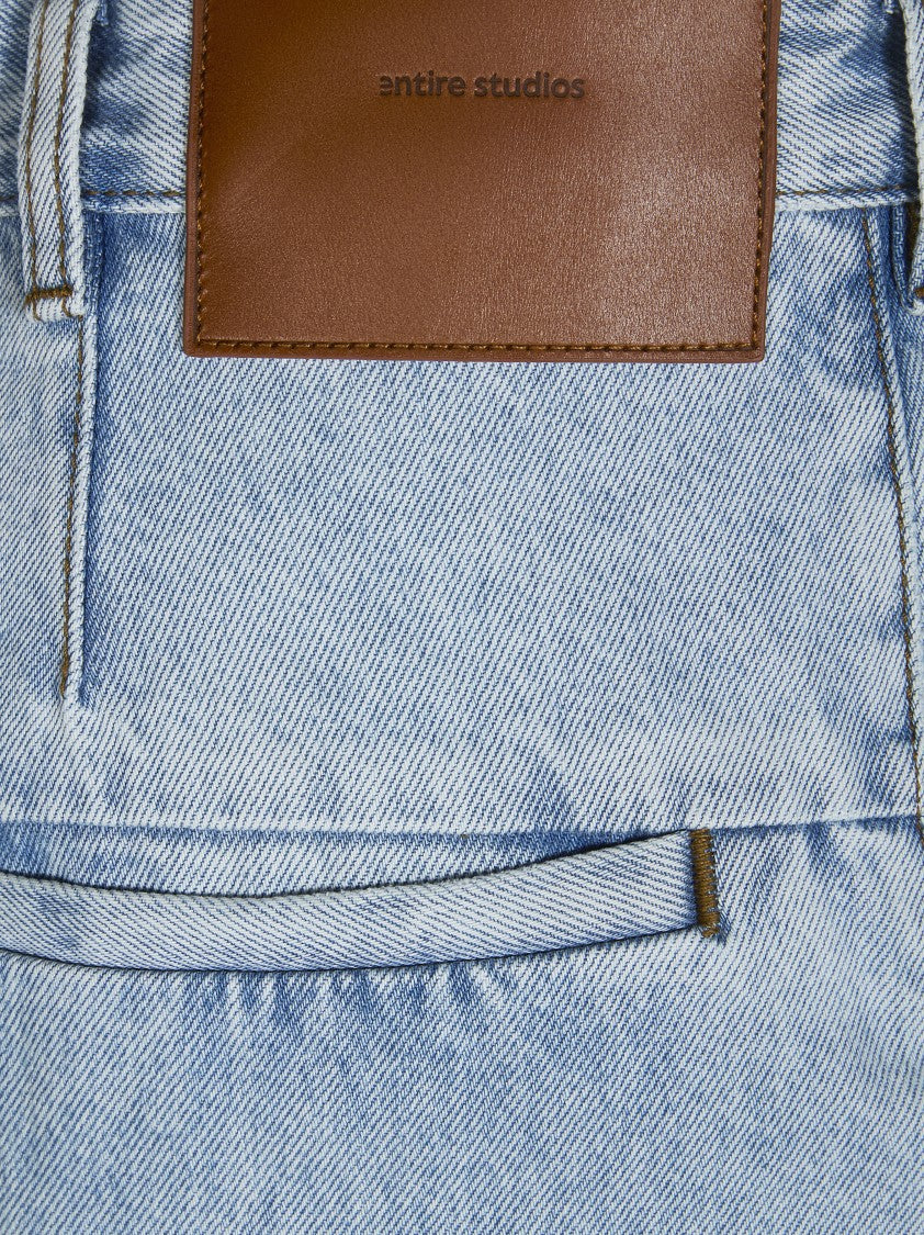 Entire Studios Light Blue Faded Wide-Leg Jeans