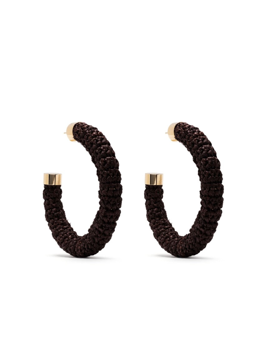 Jacquemus Les Créoles Raphia Hoop Earrings
