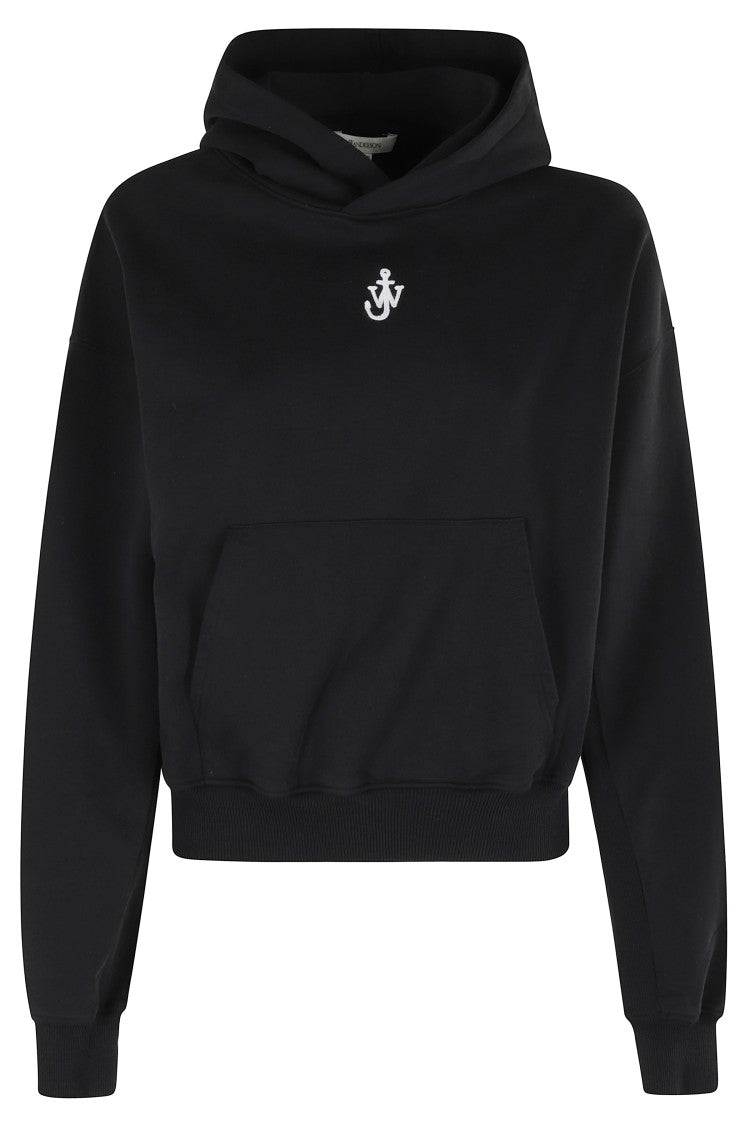 J. W. Anderson Anchor Embroidery Cropped Hoodie