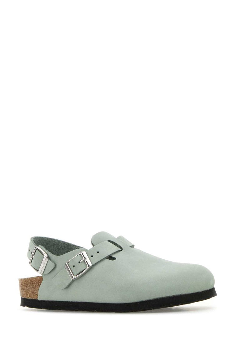 Birkenstock Mint Green Suede Tokyo Slippers