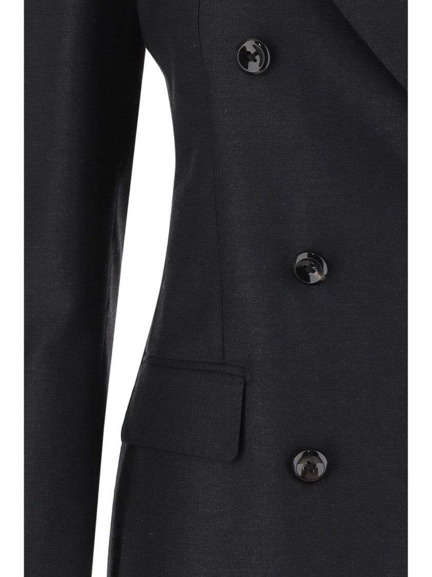Tagliatore Double-Breasted Wool And Silk Blend Jacket