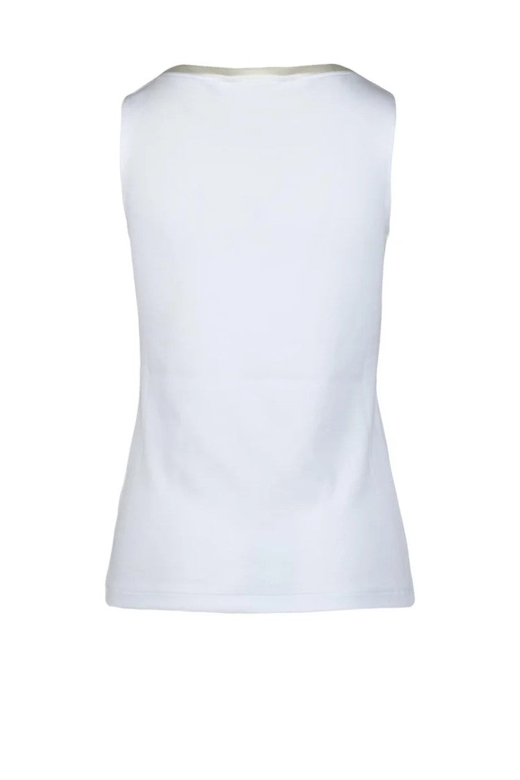 Fabiana Filippi White Stretch Cotton Top