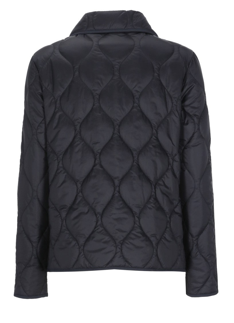 Fay Blue Quilted Hook-Fastening Jacket