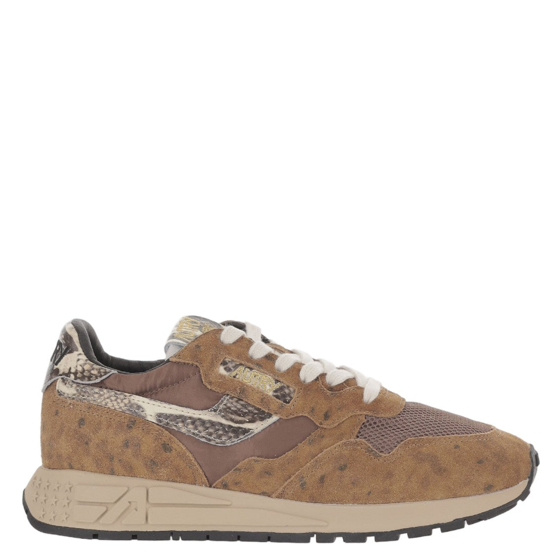 Autry Animal Print Leather Running Sneakers