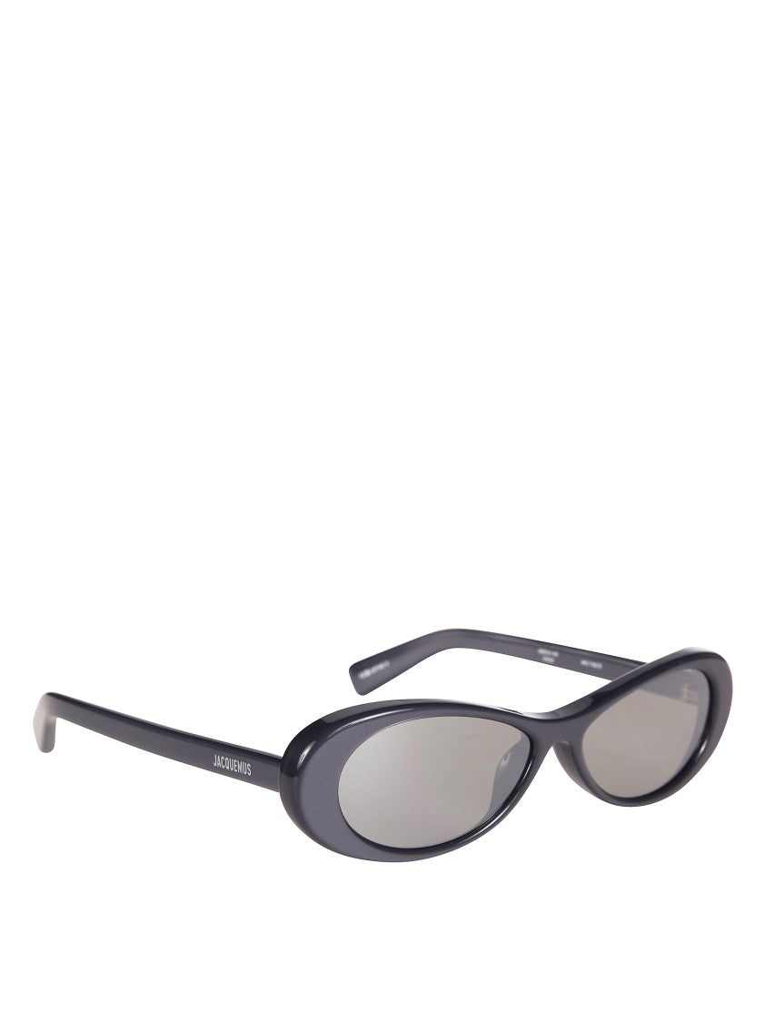 Jacquemus Elongated Oval Glossy Frame Sunglasses