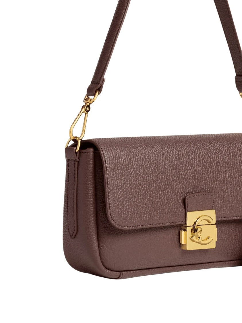 Coccinelle Medium C-Me Lock Grainy Leather Shoulder Bag