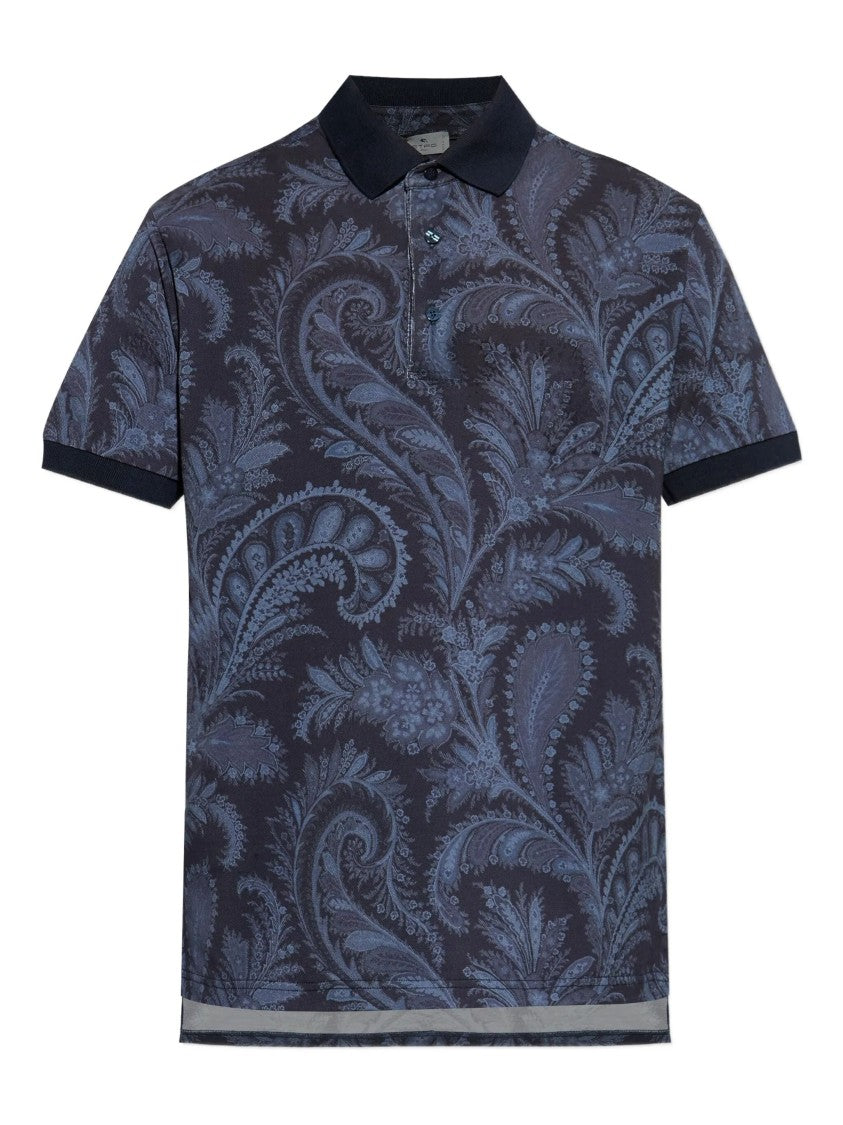 Etro Roma Intricate Paisley Patterned Polo Shirt