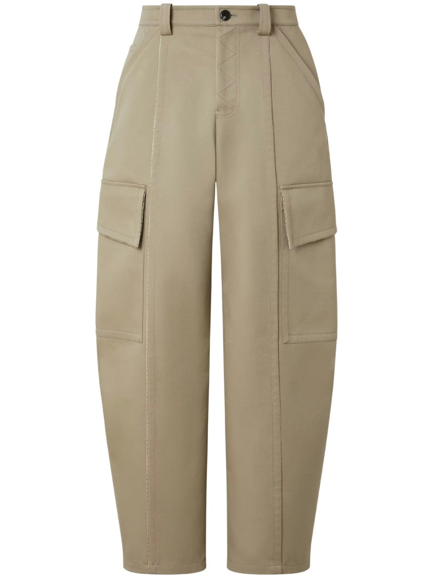 Ferrari Double Mackintosh Flap Pockets Cargo Wide-Leg Pants