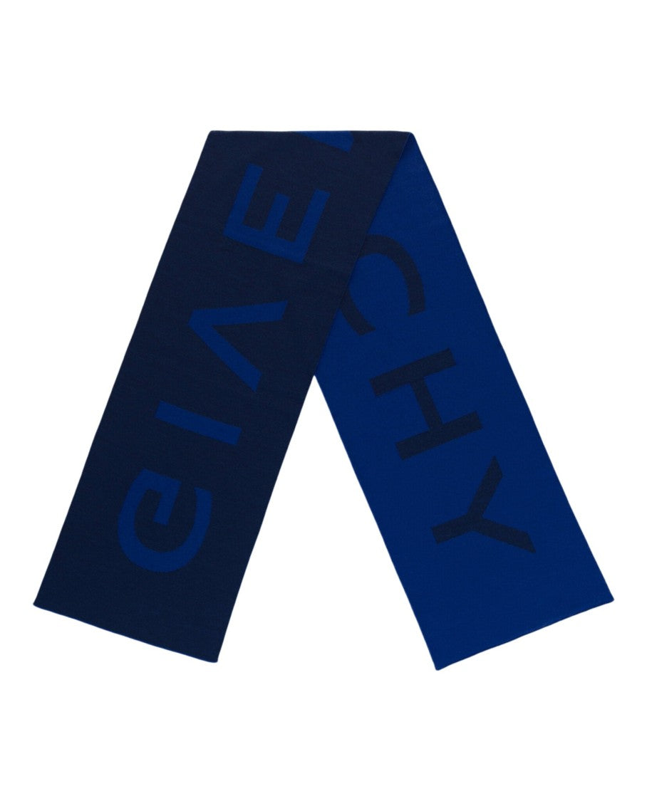 Givenchy Reversible Jacquard Wool Scarf With Bold Logo Design