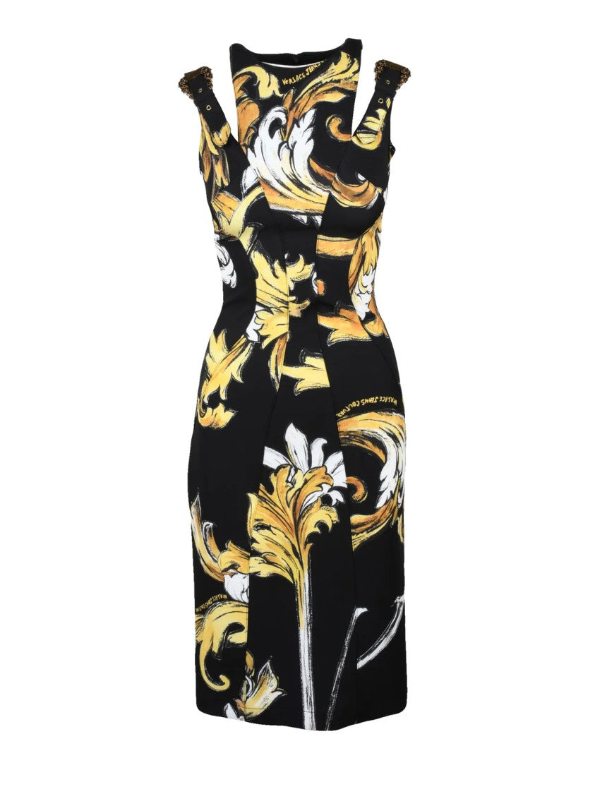 Versace Jeans Couture Long Sheath Dress - Black