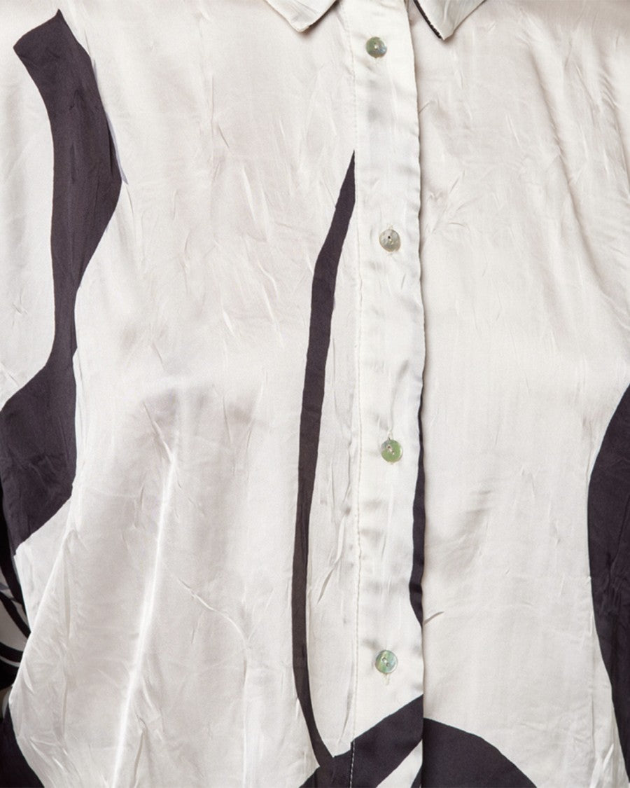 Alpha Studio Crickle Flower Kimono Shirt