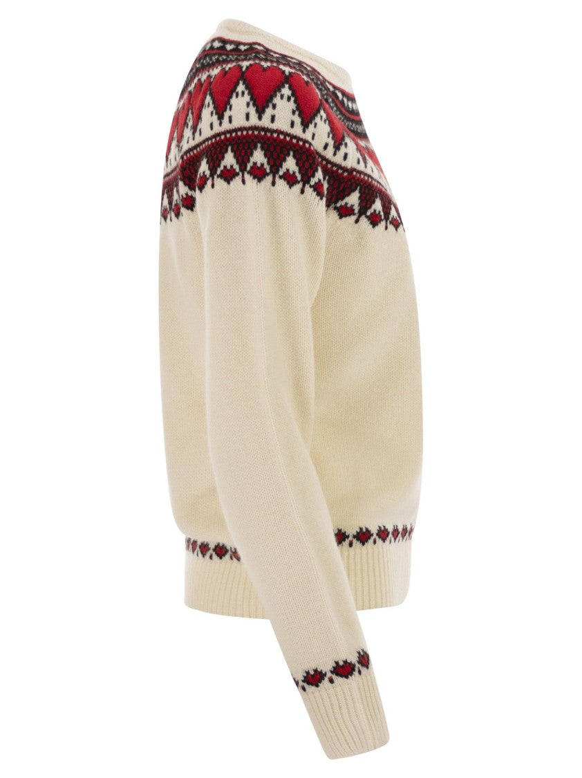 Mc2 Saint Barth Nordic-Style Heart Pattern Jumper
