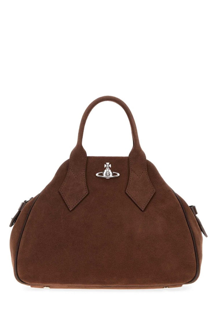 Vivienne Westwood Brown Suede Medium Yasmine Handbag
