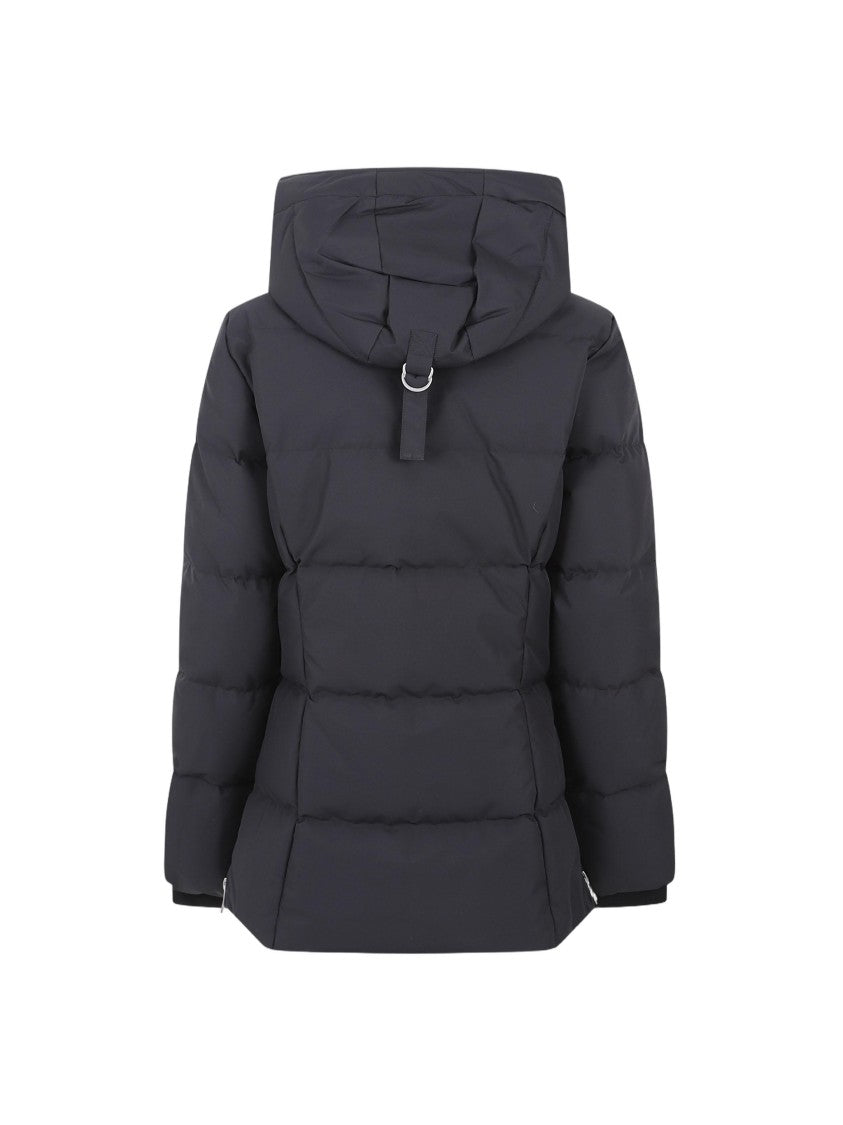 Moose Knuckles Black Puffer Jacket With High Collar