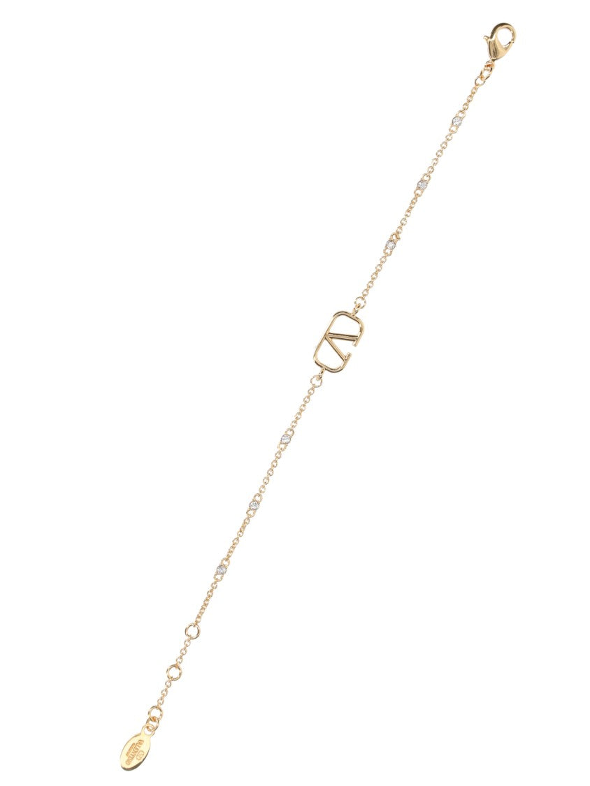 Valentino Garavani Gold Vlogo Signature Brass Bracelet