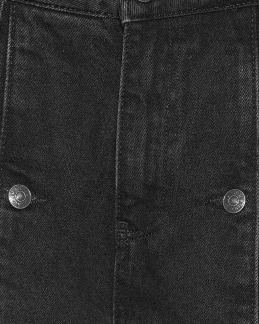 Rotate Black Denim Button-Down Jeans