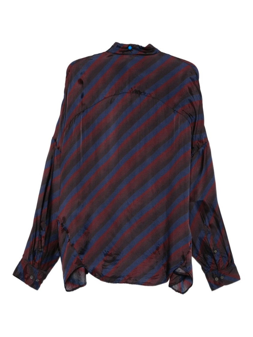 Dries Van Noten Diagonal Stripe Shirt With Classic Collar