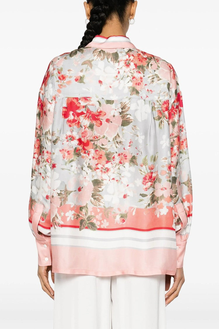 Ermanno Multicolor Viscose Floral-Print Shirt