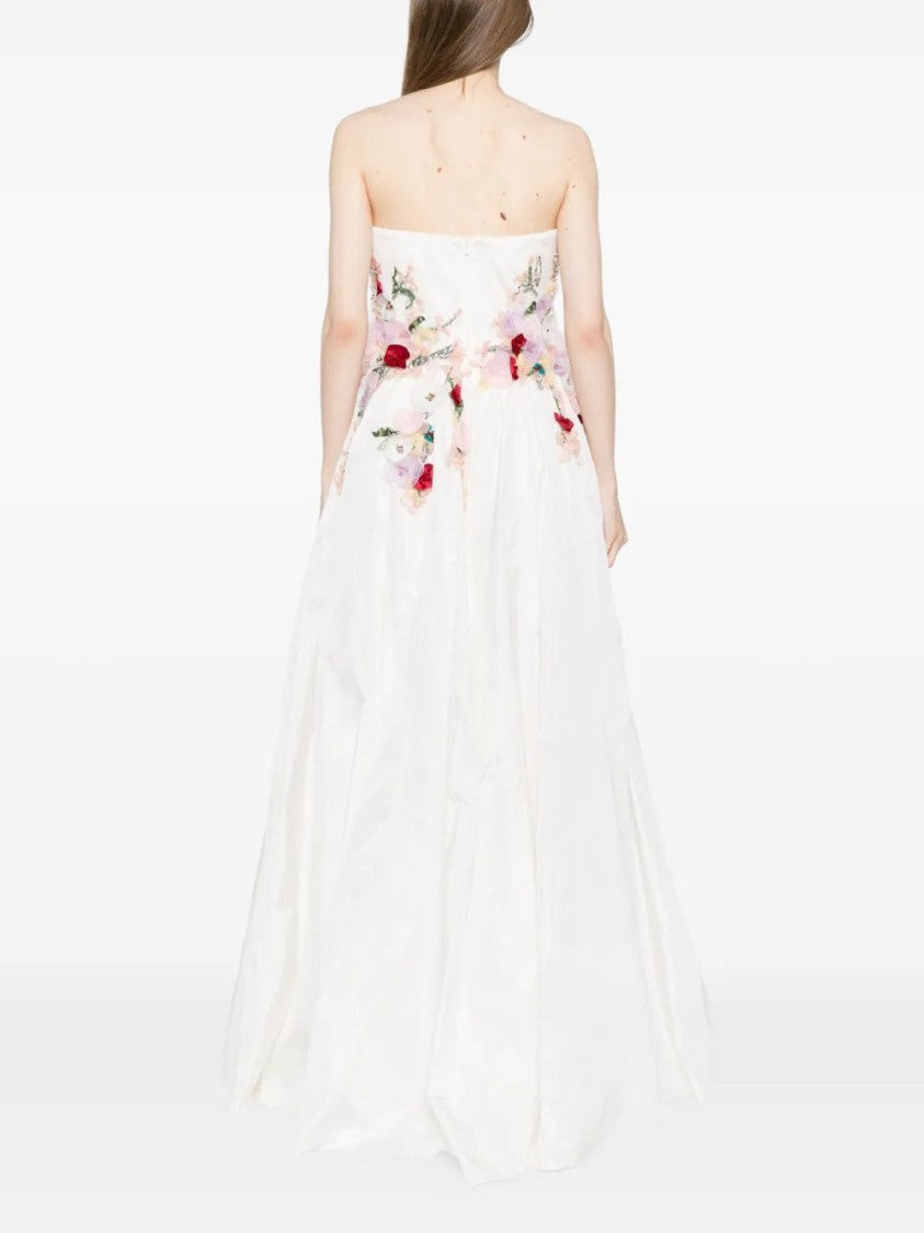 Saiid Kobeisy Embellished 3D Flowers Taffeta Gown