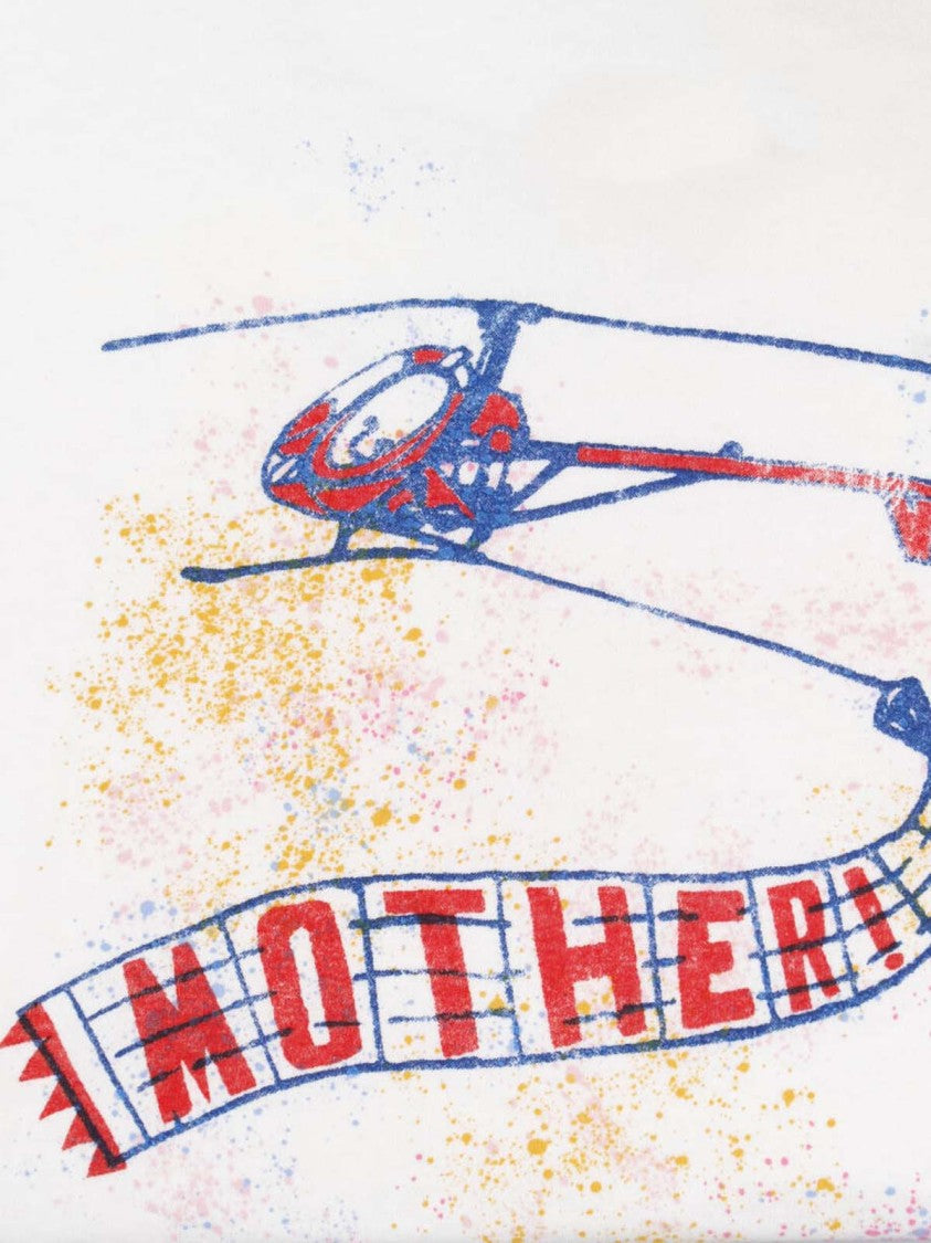 Mother Relaxed Fit Boxy T-Shirt With Multicolor Helicopter Print