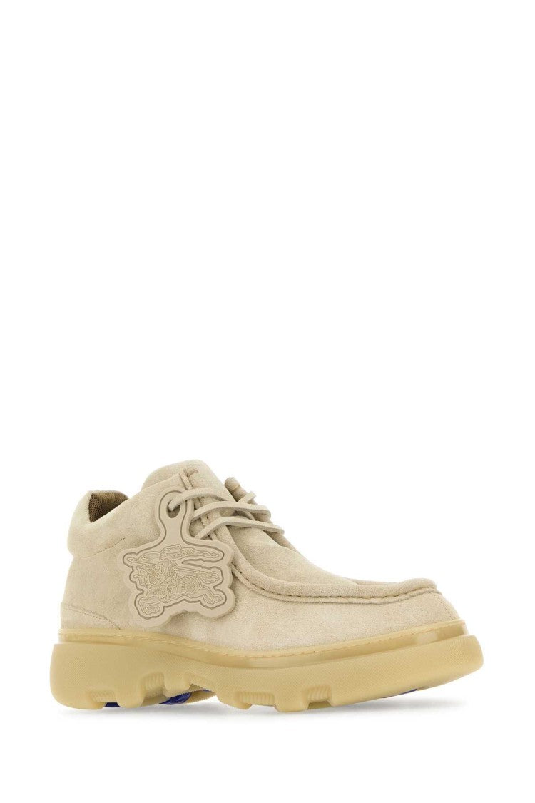 Burberry Sand Suede Creeper Lace-Up Shoes