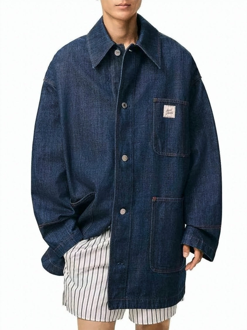 Ami Paris Boxy Indigo Denim Jacket